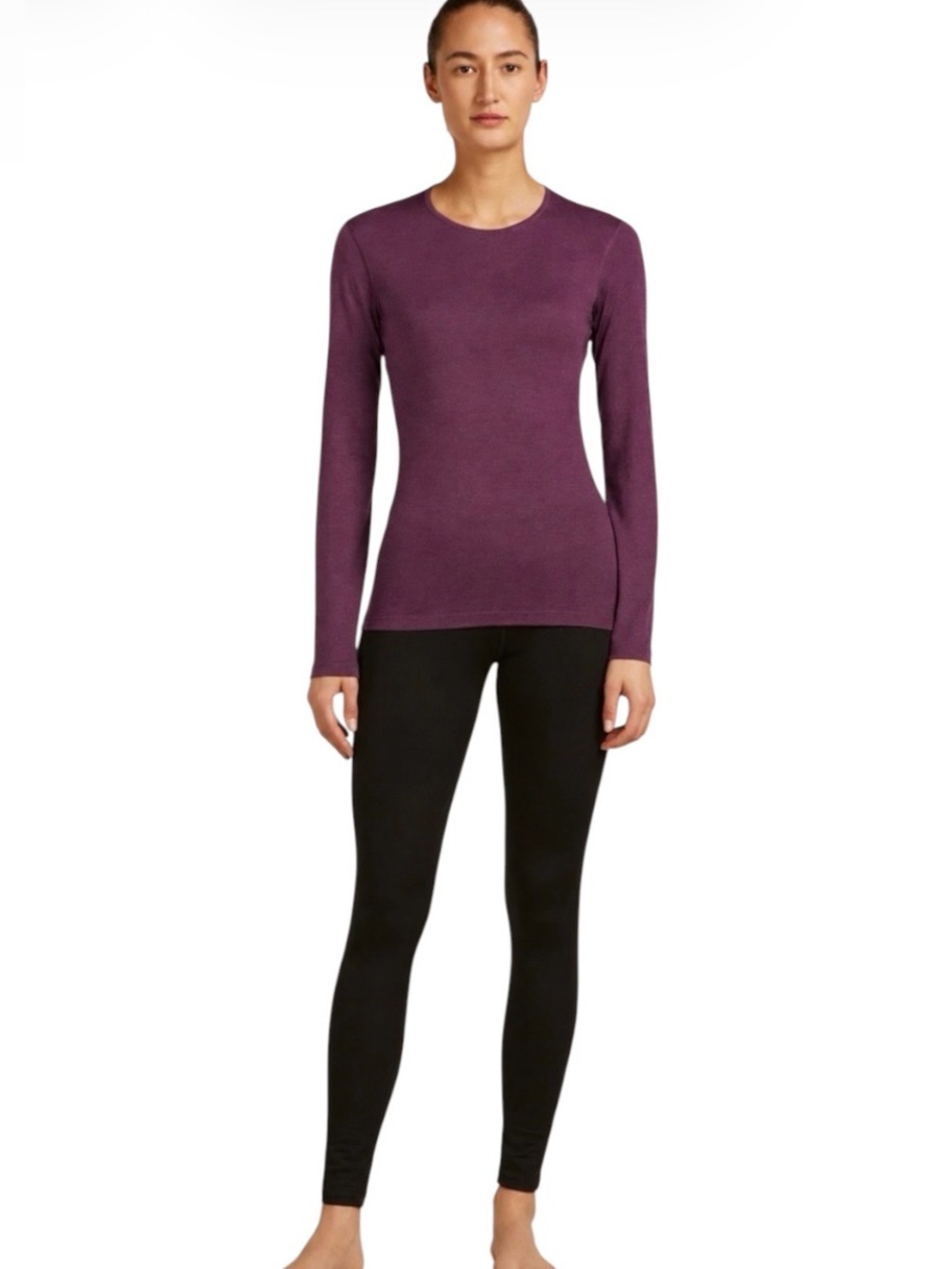 Icebreaker Merino 200 Base Layer Purple Long Sleeve XL T Shirt Hiking Gorpcore